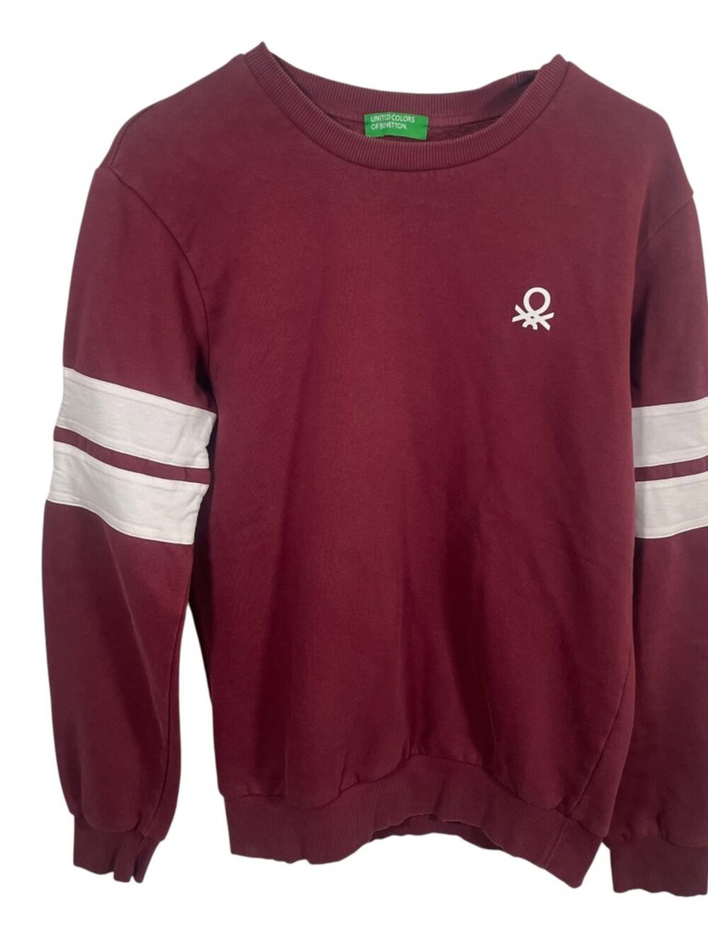 United Colors of Benetton Crewneck Sweatshirt Adult Medium Burgundy Pullover